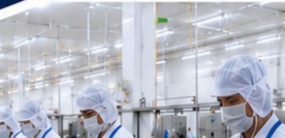 Workers following protective equipment and workplace safety procedures